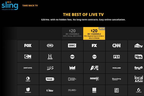 Sling TV launches new service with multi-stream and Fox channels