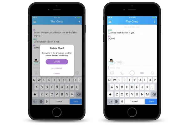 Snapchatissa voi poistaa viestejä – Näin se tapahtuu