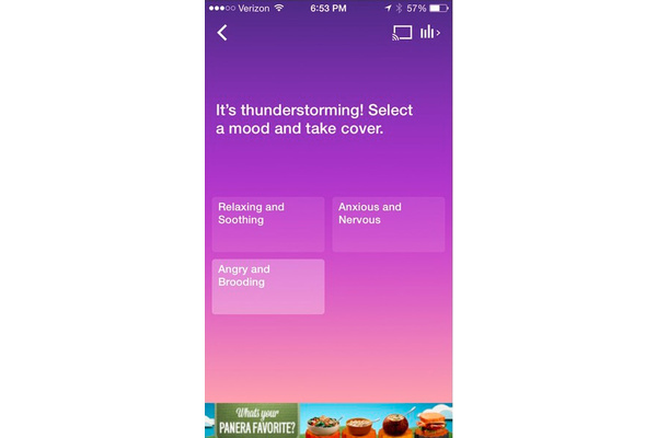 Songza music app can now recommend tracks based on current weather