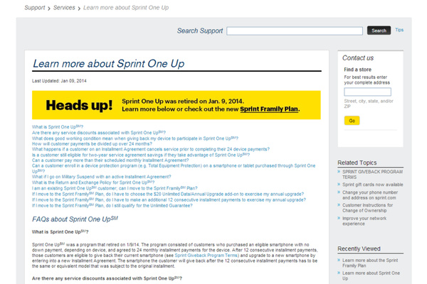 Sprint One Up retired after just four months as carrier launches 'Framily' plans