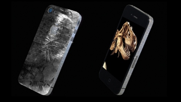 Stuart Hughes begins selling custom iPhone made of prehistoric meteor and T-Rex tooth