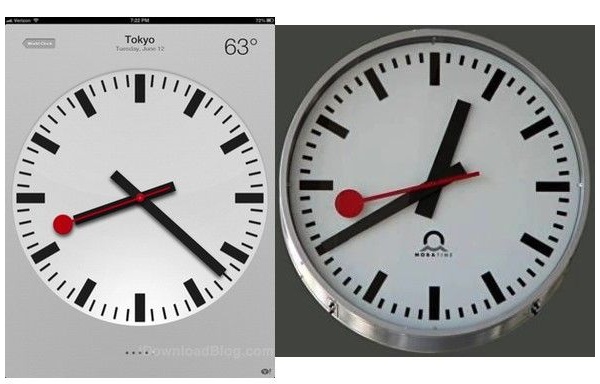 Swiss Rail accuses Apple of stealing clock design