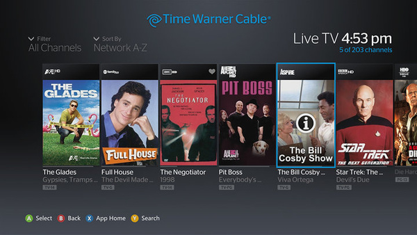 Time Warner Cable customers get live TV access through their Xbox