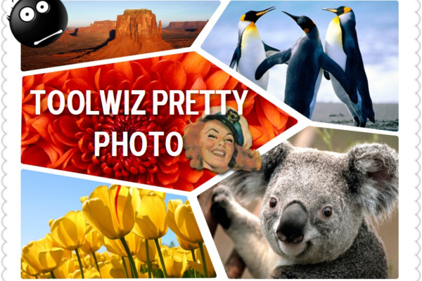 Met de gratis ToolWiz Pretty Photo schitterende foto's en collages maken.