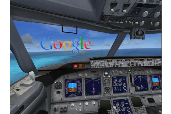 De vluchtsimulator in Google Earth