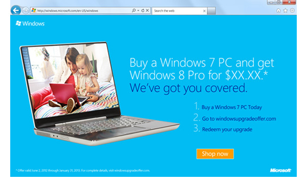 Microsoft starts Windows 8 promo for new Windows 7 PC buyers