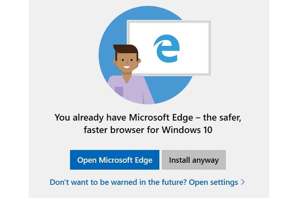 Windows 10 preview warns against Chrome, Firefox installations