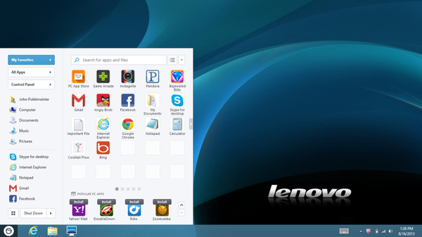 Lenovo brings back Start Menu to Windows 8 before Microsoft does