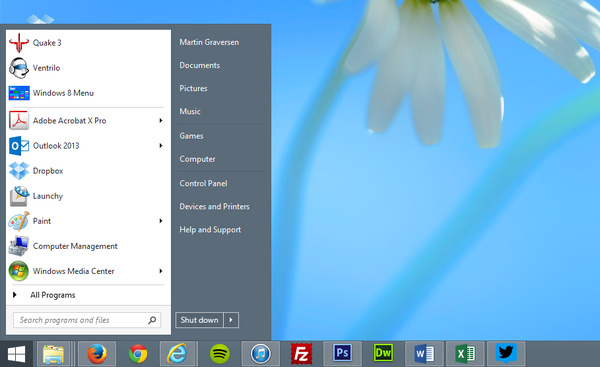 Den gode gamle startmenu vender måske tilbage i Windows 8.2