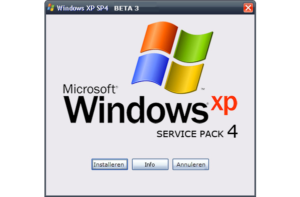 Onofficieel Service Pack 4 voor Windows XP