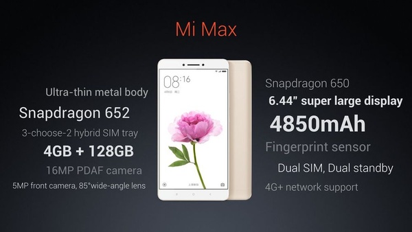 Xiaomi shows off giant MiMax smartphone