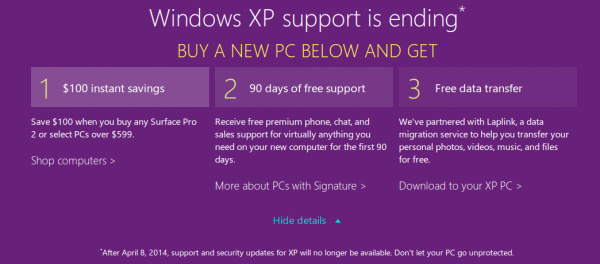 Microsoft will buy back your Windows XP machine to give you a discount on a new Surface Pro 2, select Win 8 PCs