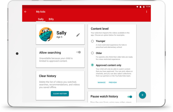 YouTube Kids gives parents more control over content