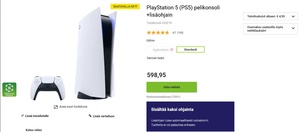 PlayStation 5 -konsolia nyt saatavilla Gigantissa