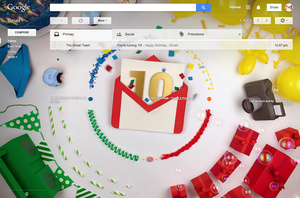 Gmail is 10 jaar geworden.