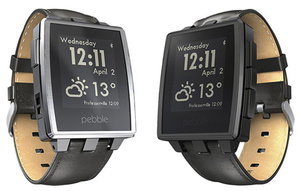 Pebble Steel with leather strap headed to Best Buy for $229