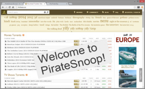 PirateSnoop browser omzeilt blokkades torrentsites 