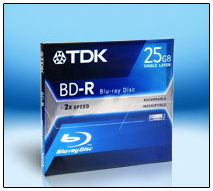 TDK ready to ship 25GB Blu-ray recordable media