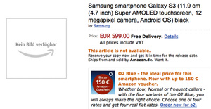 Part of Samsung Galaxy S III specs leak via Amazon