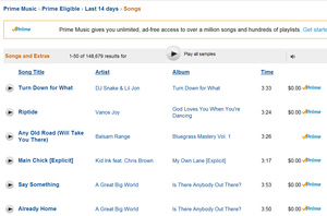 Amazon Prime Music adds hundreds of thousands more tracks