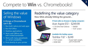 Microsoft sees Chromebook competition and will sell Windows laptops at under $250