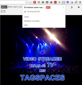 Met TagSpaces en Chromecast video's en muziek op computer afspelen op je TV.