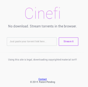 Met Cinefi video-torrents direct naar browser streamen