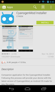 CyanogenMod Installer app taken down from the Google Play Store