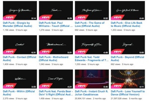 Daft Punk uploads entire 'Random Access Memories' album to Vevo, YouTube