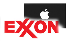 Apple and Exxon are currently fighting it out to be world's largest publicly traded company, by capitalization