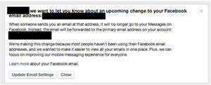 Facebook discontinues its email service