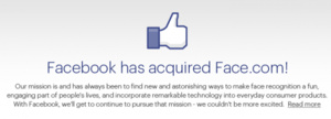 Facebook buys Face.com for $100 million