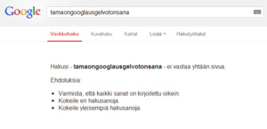 Ogooglebar ei kelvannut Googlelle ruotsinkielen uudeksi sanaksi