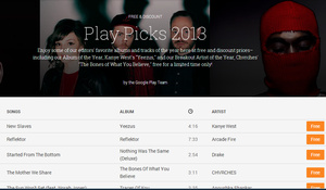 Don't forget to download free, top singles and albums from 2013 through the Google Play Store