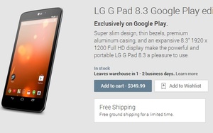 LG G Pad 8.3 gets a Google Play Edition