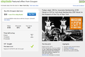 Groupon, eBay team up for kickback deals