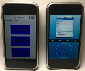 A video reveals two iPhone prototypes with competing operating systems