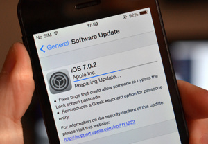 Apple lost bug met toegangsscherm op met iOS 7.0.2 update