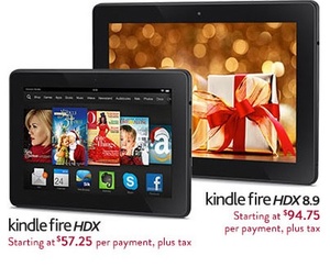 Amazon starts no-interest payment plan option for Kindle Fire HDX tablets