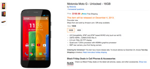 Moto G now available for pre-order on Amazon, as well