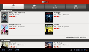 Honeycomb tablets get Netflix streaming