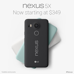 Google drops price of Nexus 5X to start at $349