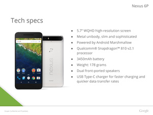 Google Nexus 6P leaked in its entirety