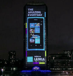 VIDEO: Nokia puts on '4D' projection show in London for Lumia