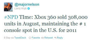 Xbox 360 outsells rivals again in August, in U.S.