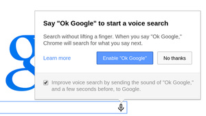 Handsfree-haku saapui Googleen