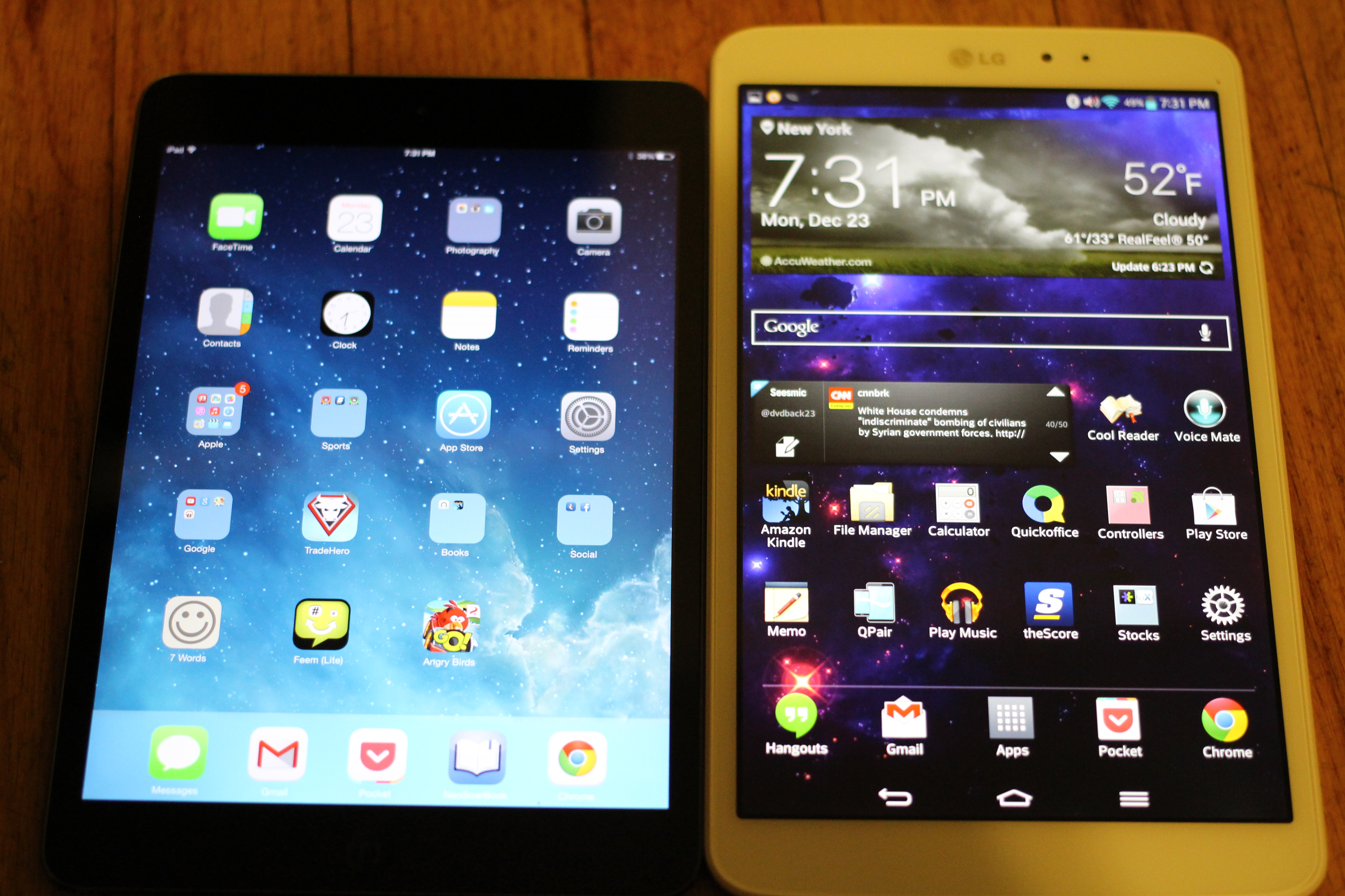 Comparing the two best mid sized tablets The Apple iPad 