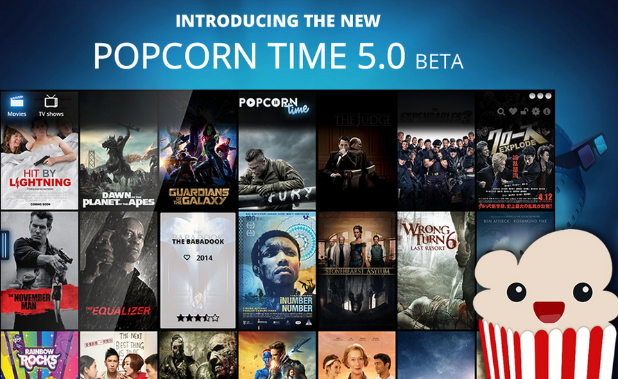 Nieuwe Popcorn Time v5.0 beta met een wel hele fraaie interface en nu