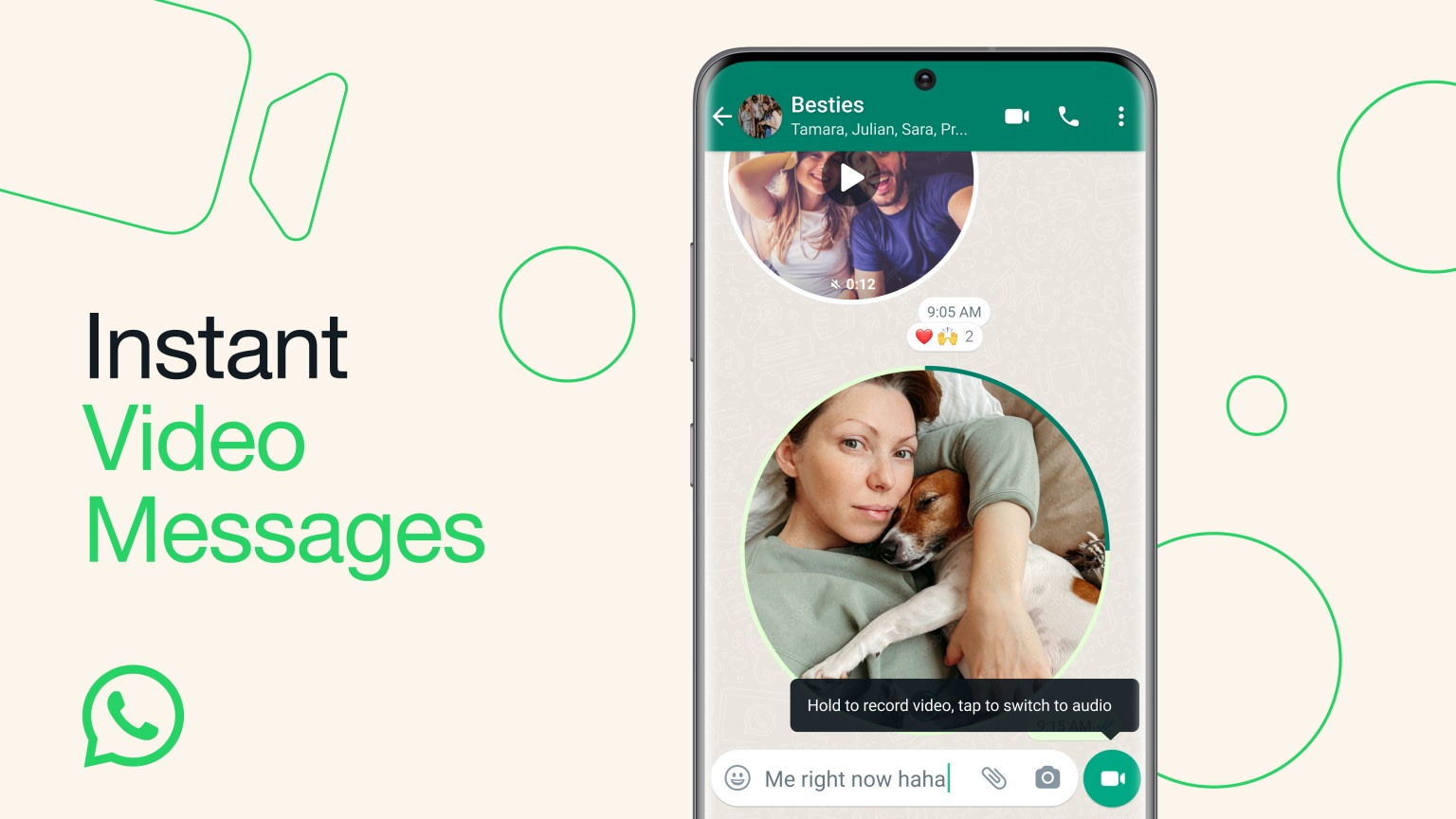 WhatsAppin keskustelussa voi nyt äänittää ja jakaa lyhyitä videoviestejä -  Puhelinvertailu