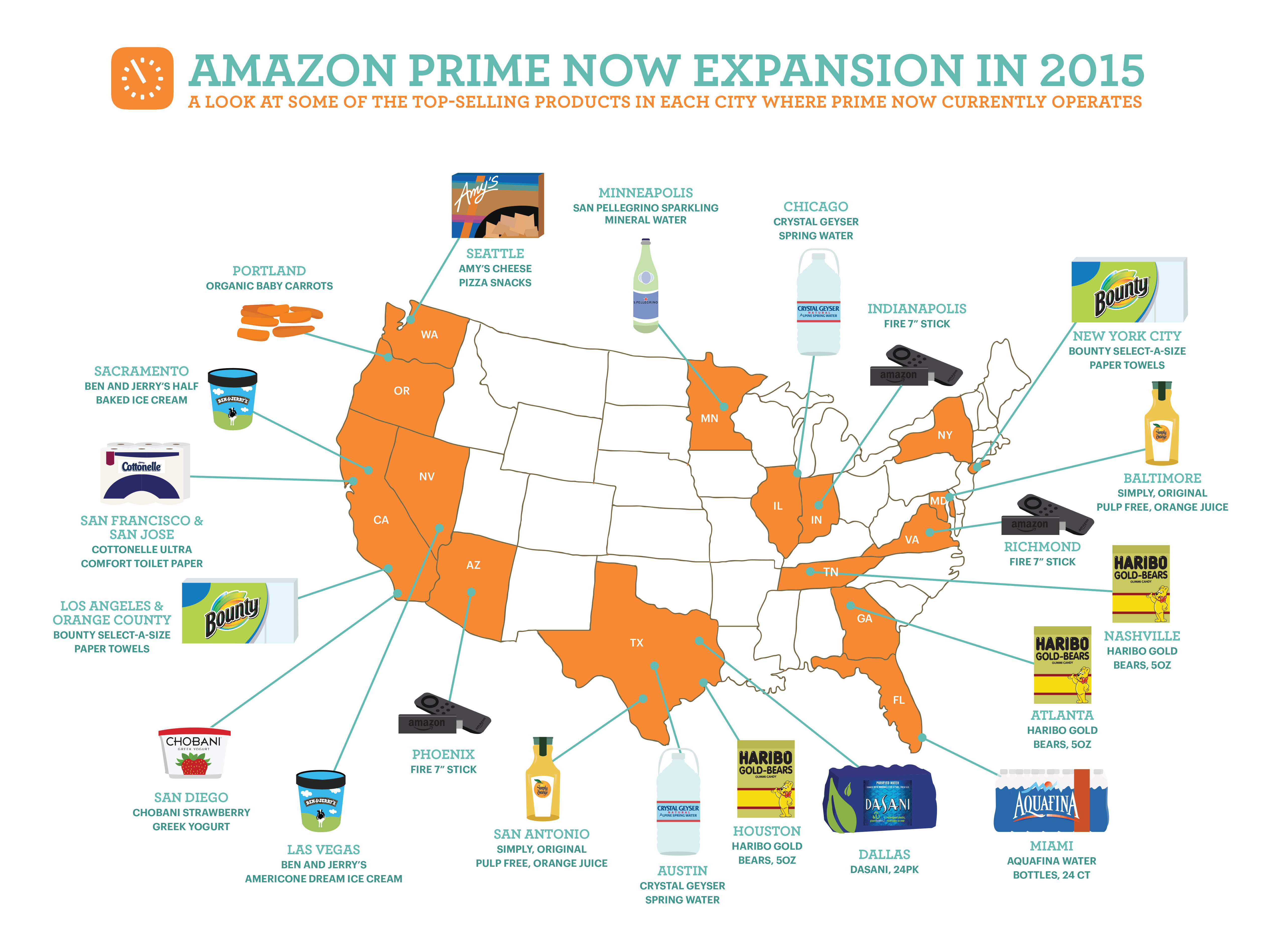 Amazon Prime Now Us Map 